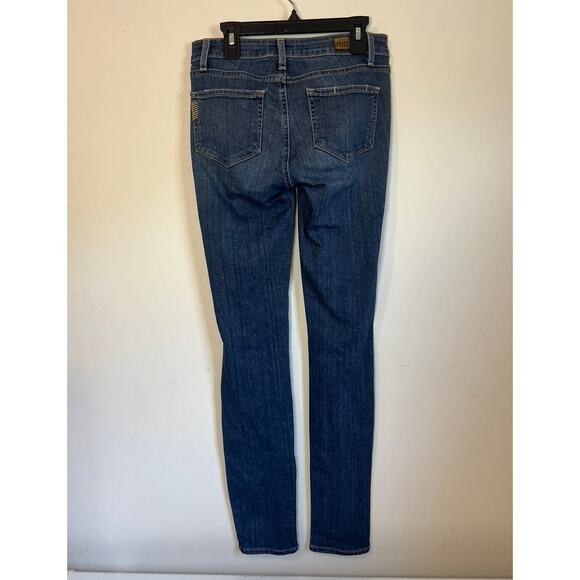 PAIGE Verdugo Ultra Skinny Jeans Women Size 26 Blue Distressed Ripped - Picture 2 of 9
